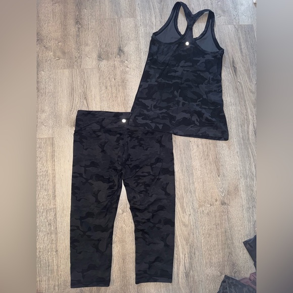 lululemon athletica Tops - Lululemon Wamo Camo Black Gray Active SET 8/10